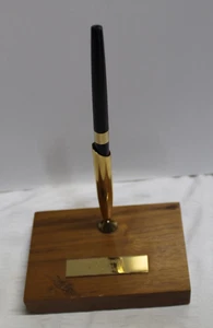 Vintage Fountain Pen Stand Holder Wood Office Desk Tabletop Desktop Decor - Picture 1 of 2