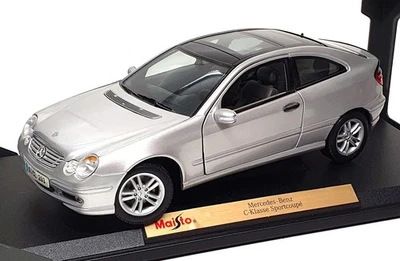 Maisto Scala 1/18 Diecast 31614 - Mercedes Benz Classe C Sportcoupe - Argento - Immagine 1 di 4