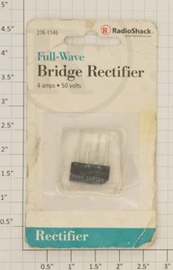 Rectificador puente onda completa Radio Shack 276-1146 4 amperios 50 voltios - Imagen 1 de 1