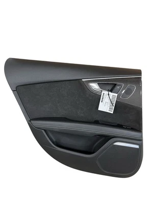 2016 2017 2018 AUDI RS7 REAR LEFT INNER DOOR TRIM PANEL COVER BLACK W/ ALCANTARA Foto 1 de 4