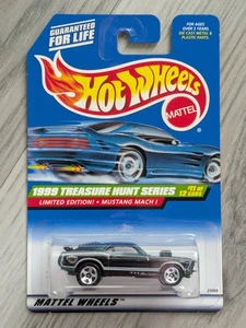 Hot Wheels #939 Treasure Hunt Series 1999 11/12 Mustang Mach 1 verde con 5 radios - Imagen 1 de 6