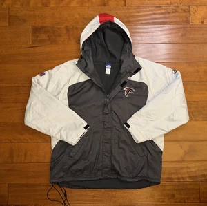 Giacca a vento NFL Team Apparel Atlanta Falcons Reebok full zip con cappuccio 2XL - Foto 1 di 18