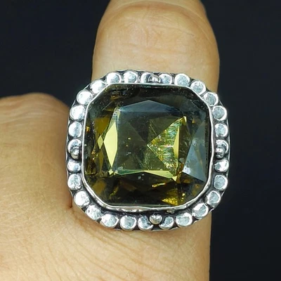 Natural Mystic Topaz Gemstone 925 Silver Jewelry Handmade Ring Size-10 US - Image 1 of 4