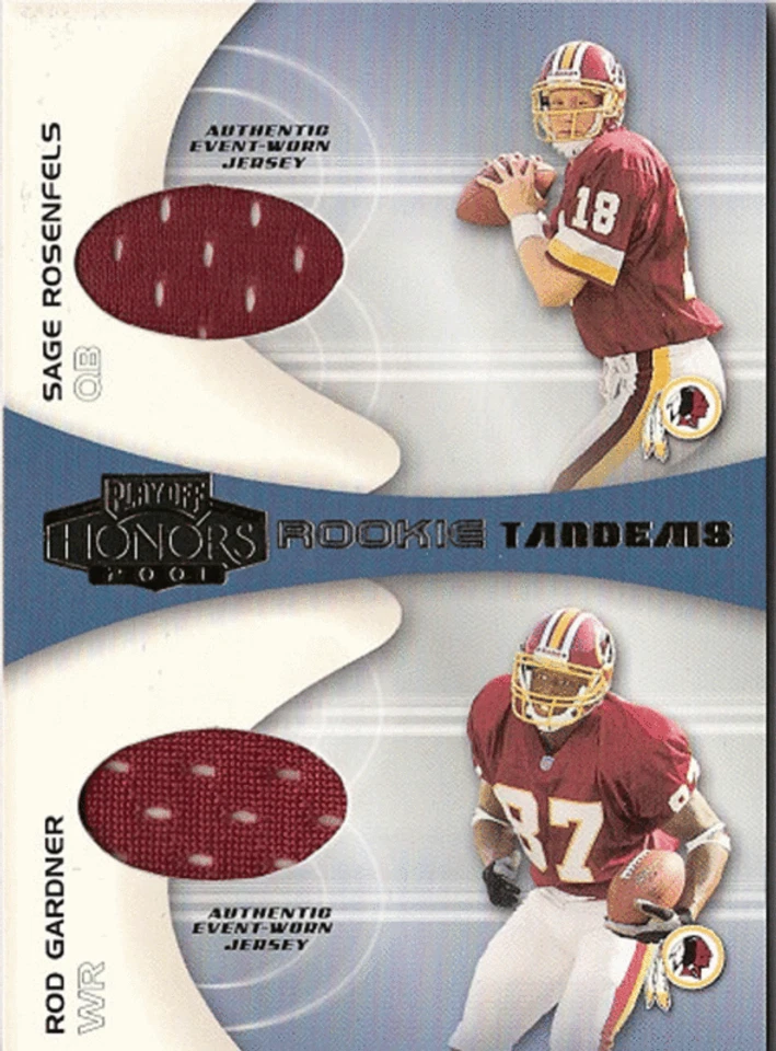 2001 Playoff Honors Tandem SAGE ROSENFELS & ROD GARDNER Jersey REDSKINS - Image 1 of 1