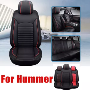 3D PU Leather Car Seat Covers Full Set/Front Auto Cushions For Hummer Waterproof - Picture 1 of 25