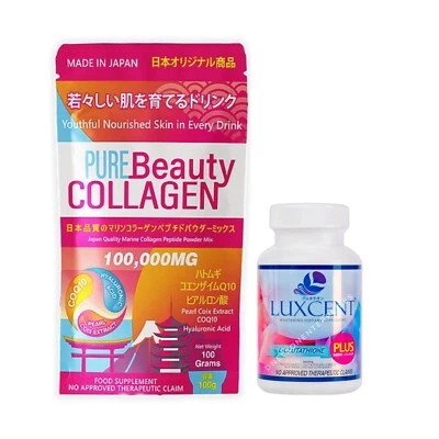 Luxcent Capsules and Pure Beauty Collagen 100,000mg COMBO - Image 1 of 4