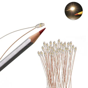 30 un. Cubierta de resina de luz cálida impermeable con cable Micro Litz SMD LED 0603 - Imagen 1 de 6