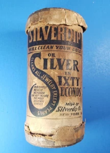 Advertising Container Jewelry Cleaner Cardboard New York 4 1/2" Tall Vintage - Picture 1 of 11