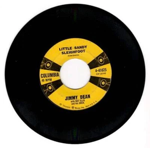 JIMMY DEAN Little Sandy Sleighfoot ~ 45rpm Record 1957 - Bild 1 von 1