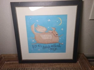 Kathleen Taylor Studio Mixed Media Framed Print Dogs Are Angels Without Wings - Picture 1 of 11