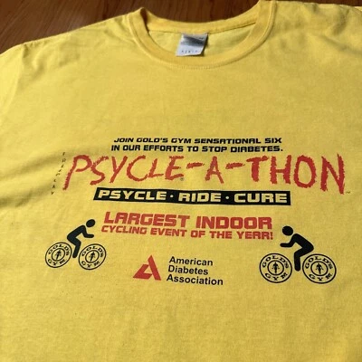 Camiseta Amarilla De Colección Golds Gimnasio Para Hombres Culturista Venecia Talla L Bicicleta de Entrenamiento Foto 1 de 4