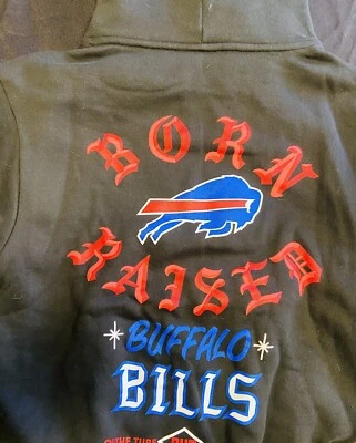 BORN X RISE NFL BUFFALO BILLS UNISEX NEGRO SUDADERA CON CAPUCHA BOLSA FRONTAL TALLA PEQUEÑA Foto 1 de 3