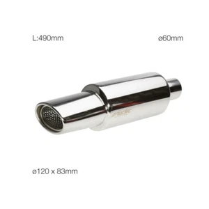 Simoni Racing Silencieux Pot D'Échappement Acier Inox Ovale Express ESR772 - Afbeelding 1 van 4