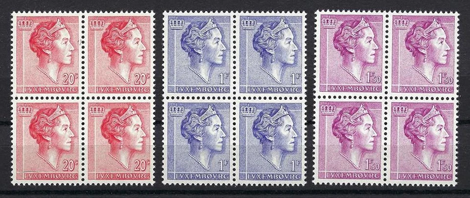 Luxemburgo 1960 Sc# 363/67 Gran Duquesa Charlotte bloques 4 MNH Foto 1 de 1
