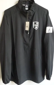 Herren Adidas Los Angeles Kings Hockey 1/4-Reißverschluss lockere Passform Pullover Shirt L neu mit Etikett - Bild 1 von 4