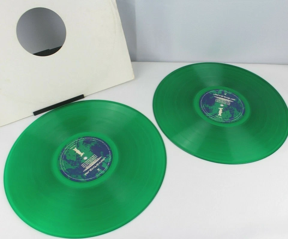 2 JAMIROQUAI PROMO "EMERGENCY ON PLANET EARTH" 12" GREEN VINYL RECORD ACID JAZZ  - Image 1 of 4