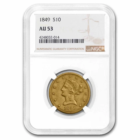 1849 $10 Liberty Gold Eagle AU-53 NGC - SKU#24327 Cover