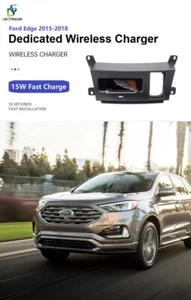 Car Wireless Charger Center Console Phone Charging Pad For Ford Edge 2013-2018 - Imagen 1 de 18