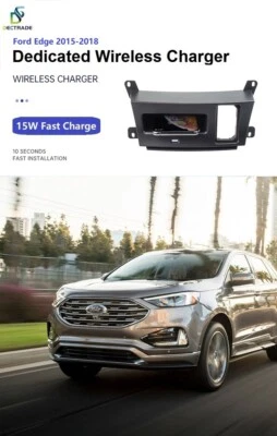 Car Wireless Charger Center Console Phone Charging Pad For Ford Edge 2013-2018 - Image 1 of 4