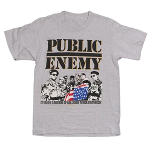 Vintage Public Enemy Band Short Sleeve Sport Grey All Size Unisex T Shirt IN414 - Picture 1 of 4