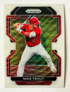 2022 Panini Prizm Mike Trout WHITE Wave Prizm Card #138 Angels Star! - Picture 1 of 3