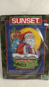 Puesta de cruz contada puesta de sol buscada alegre hombre Santa 18354 Navidad Frehely nuevo - Imagen 1 de 2