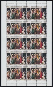 1990 SAN MARINO PLATE PAINTINGS MICHELE CUCINIELLO CRIB SCT.1221-22 MI.1463-1464 - Picture 1 of 1