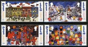 Guernsey 1995, Navidad, Unicef Set 4 pares en estado bastante bueno MNH, Mi 682-89 gato 6€ - Imagen 1 de 1