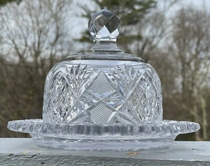 Antique American Brilliant Period Cut Glass Butter Dome Victorian - Edwardian - Picture 1 of 12