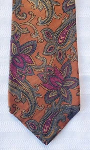 Vintage Rivetz of Boston / Harvard Coop Silk Tie Jacobean Print - Picture 1 of 3