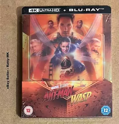 ANT-MAN AND THE WASP - UK EXCLUSIVE LENTICULAR 4K UHD + BLU RAY STEELBOOK - NEW - Image 1 of 3
