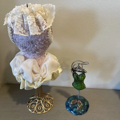 Vtg Decorative Mannequin 9” And Baiting Suits & Sandals Summer Photo Holders 5” - Image 1 of 4
