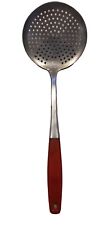Vintage WESTMARK 13” Skimmer Combinal Made in GERMANY Red Handle Kitchen Utensil