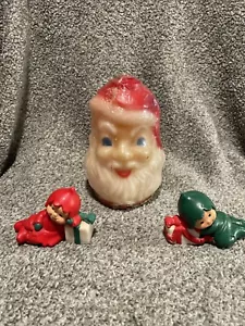 Gurley Vintage Giant Santa Candle & Wizard Air Freshener Elves - Picture 1 of 7