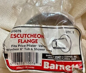 Brida Barnett Escutcheon 015076 cromada para Price Pfister Verve, bañera Windsor 8" - Imagen 1 de 6