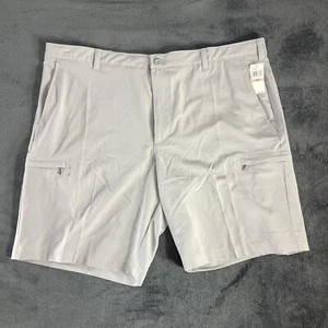 NWT Izod Golf Gray Shorts Flat Front Comfort Waistband Mens 42 MSRP $70 - Picture 1 of 13