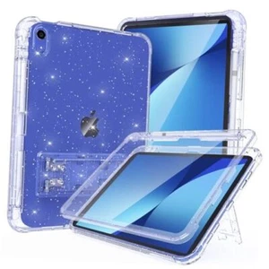 iPad 10th Generation Case with Screen Protector, Pencil Holder & Clear+Glitter - Picture 1 of 7