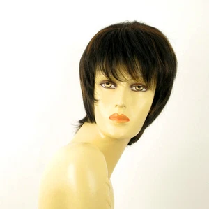 wig for women 100% natural hair black and copper intense ref KRYSTIN 1b30 PERUK - Imagen 1 de 8