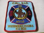VIRGINIA  VA   -  Woodbridge Fire Rescue Dept  Patch Iron On 3.5" Rare Free Ship