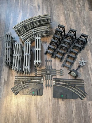 VTG Lot of 86 Pcs. Lionel Marx 027 Gauge Track Switches Bridge Risers Cross Sign - Image 1 of 4