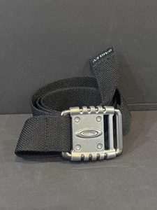 Oakley Black Industrial Web Belt SP16 96134OVT Metal Buckle 44” Cyber Grunge - Picture 1 of 8