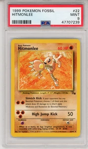 1999 POKEMON FOSSIL HITMONLEE - PSA 9 - #22 22/62 MINT GENUINE - Picture 1 of 2
