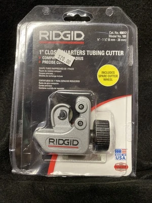 RIDGID 101 1/4-Inch to 1-1/8-Inch Close Quarters Tubing Cutter (40617) - Image 1 of 2