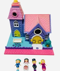 Vintage Polly Pocket Bluebird 1993 Boda Capilla Iglesia Luces de Trabajo Completo - Imagen 1 de 15