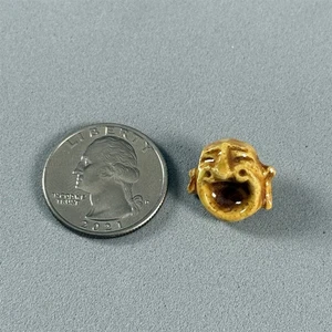 Vintage Laughing Happy Buddha Face Head Arhat Painted Resin Pin Pinback #54494 - Picture 1 of 3