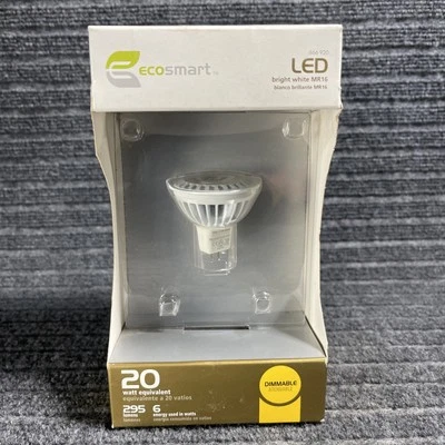 Ecosmart 20W Equivalent MR16 Bright White LED Dimmable Light Bulb #866920 NEW - Image 1 of 3