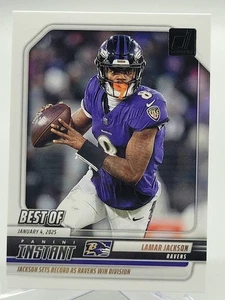 Tarjeta de fútbol americano instantánea Donruss Lamar Jackson Best of Panini 2025 Ravens NFL - Imagen 1 de 2