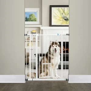 Carlson Extra Tall Walk through Pet Gate with Small Pet Door, for Openings 29... - Picture 1 of 4