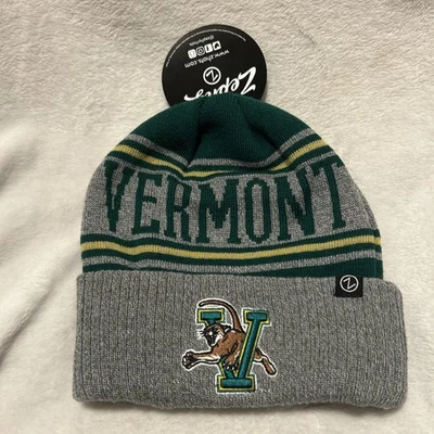 University of Vermont Winter Knit Hat Beanie By Zephyr UVM Catamounts NWT - Image 1 of 3