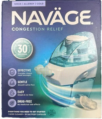 Navage Cuidado Nasal Riego Salino Potenciado Succión con Cápsulas de Sal NUEVO ENVÍO Foto 1 de 4